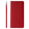 Magnet Strap Samsung Galaxy S23+ Flip Wallet Mini Lanyard Stand piros tok thumbnail