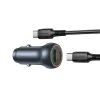 Borofone autós töltő BZ32B Fresh - USB + Type C - QC 3.0 PD 48W Type C to Type C kábellel szürke thumbnail