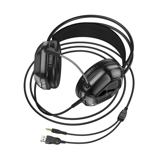 Borofone BO110 Fight gamer fejhallgató mikrofonnal fekete - 3