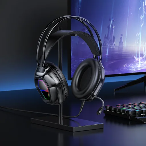 Borofone BO110 Fight gamer fejhallgató mikrofonnal fekete - 4