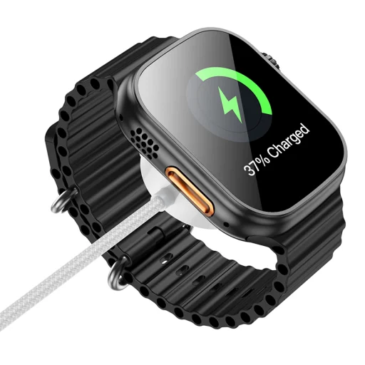 Borofone vezeték nélküli indukciós töltő BQ37 Star 2,5W iWatch 1-9, SE/SE2, Samsung Ultra/Ultra2 fehér - 3