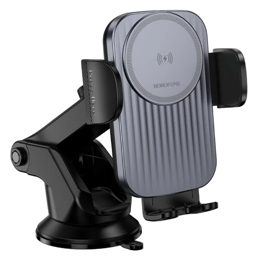 Borofone BH222 Vezeték nélküli töltéses autós telefontartó, fekete - 4