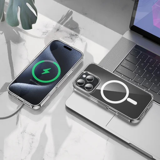 Borofone BI5 Ice Shield Mágneses iPhone 16 Pro Max átlátszó tok - 7