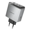 Borofone fali töltő BN22 Lena GaN - 2xType C + USB - QC 3.0 PD 65W szürke thumbnail