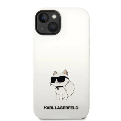 Karl Lagerfeld KLHMP14MSNCHBCH iPhone 14 Plus 6.7" fehér/fehér szilikon Choupette MagSafe tok - 3
