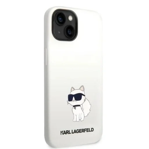 Karl Lagerfeld KLHMP14MSNCHBCH iPhone 14 Plus 6.7" fehér/fehér szilikon Choupette MagSafe tok - 4