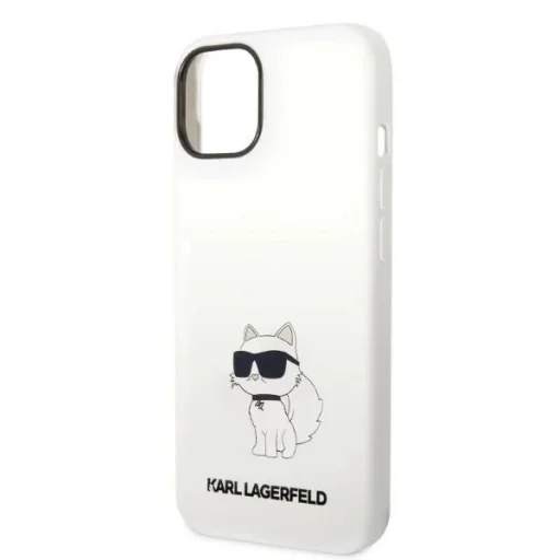 Karl Lagerfeld KLHMP14MSNCHBCH iPhone 14 Plus 6.7" fehér/fehér szilikon Choupette MagSafe tok - 6