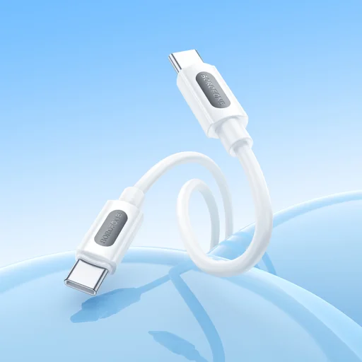 Borofone Kábel BX114 Structure - Type C to Type C - PD 60W 3A 1 méter fehér - 3