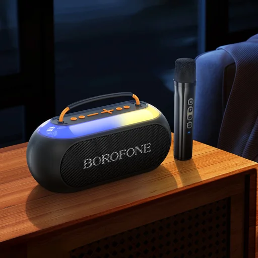 Borofone Hordozható Bluetooth Hangszóró BP23 Spring mikrofonnal fekete - 7