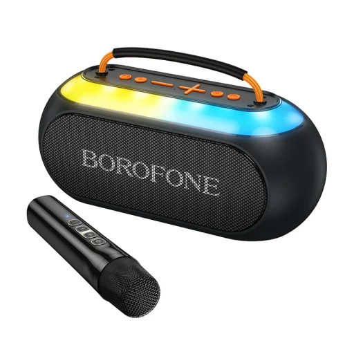 Borofone Hordozható Bluetooth Hangszóró BP23 Spring mikrofonnal fekete - 1