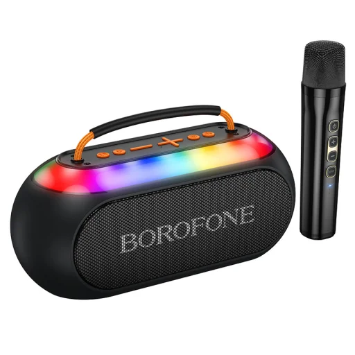 Borofone Hordozható Bluetooth Hangszóró BP23 Spring mikrofonnal fekete - 2