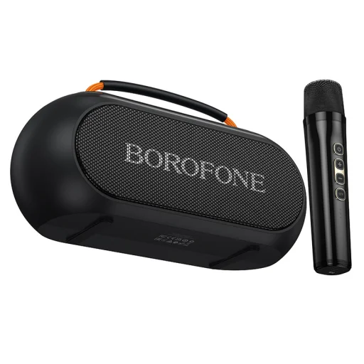 Borofone Hordozható Bluetooth Hangszóró BP23 Spring mikrofonnal fekete - 3