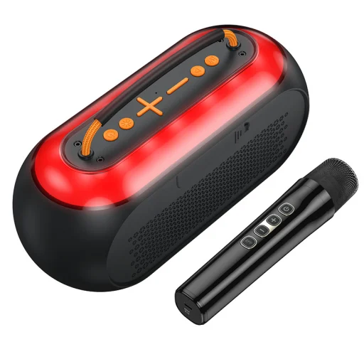 Borofone Hordozható Bluetooth Hangszóró BP23 Spring mikrofonnal fekete - 4