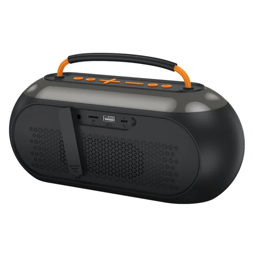 Borofone Hordozható Bluetooth Hangszóró BP23 Spring mikrofonnal fekete - 5