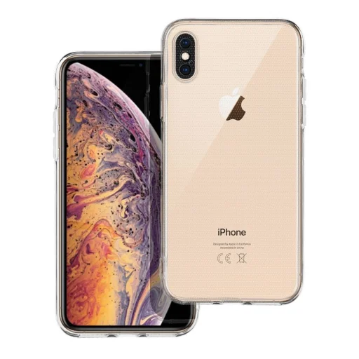 Átlátszó tok 2 mm iPhone X/XS (kameravédelem) átlátszó tok - 1