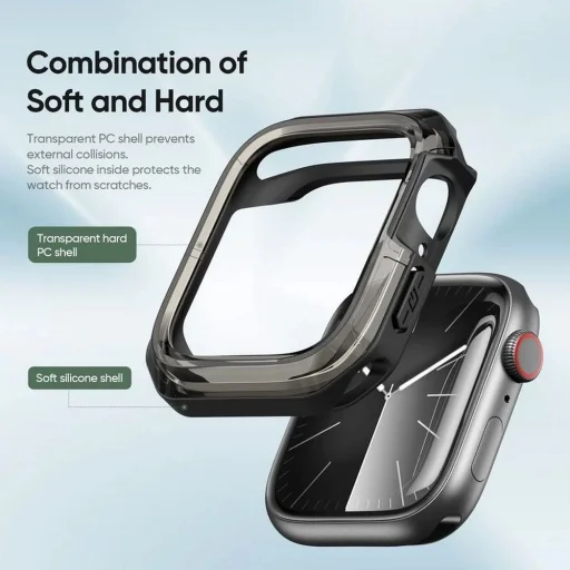 DUX DUCIS tok TAMO Apple Watch 10 46 mm átlátszó fekete tok - 8