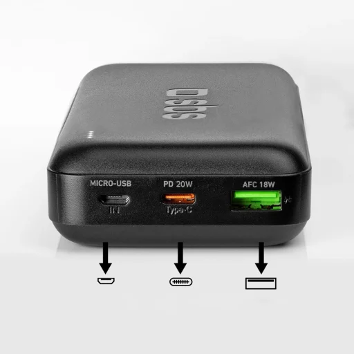 Powerbank SBS TTBB20000PD20K 20000 mAh 20W PD USB-C, USB-A, Micro-USB - fekete - 3