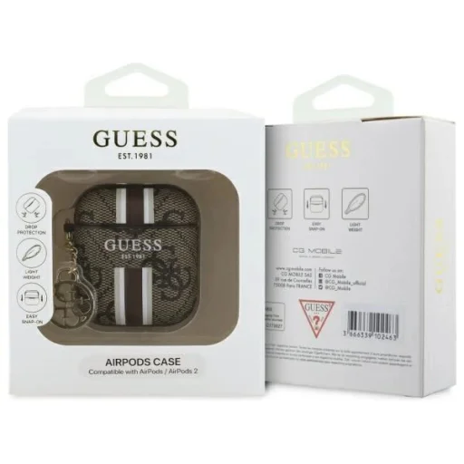 Guess GUA2P4RPSW AirPods 1/2 tok barna/barna 4G Printed Stripes Charm - 3