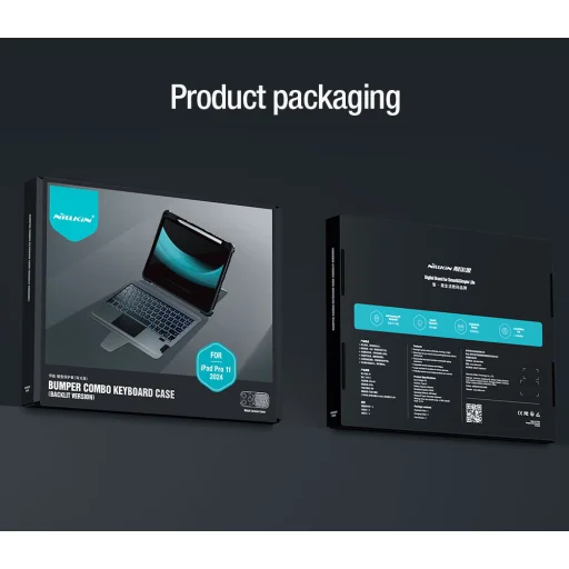Nillkin Bumper Combo Keyboard Tok (Háttérvilágított Verzió) iPad Pro 11 2024 Fekete tok - 11