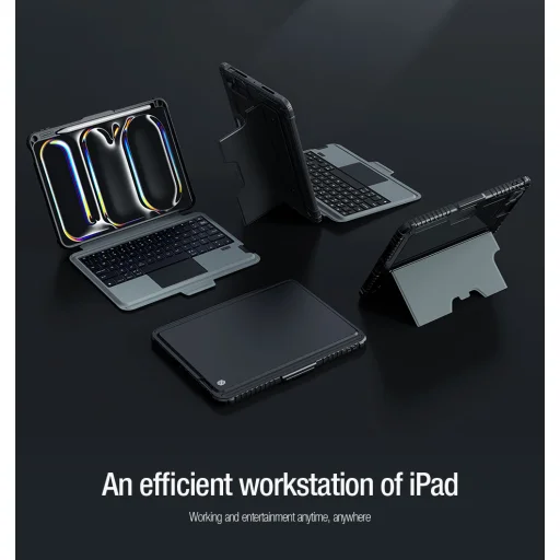 Nillkin Bumper Combo Keyboard Tok (Háttérvilágított Verzió) iPad Pro 11 2024 Fekete tok - 7