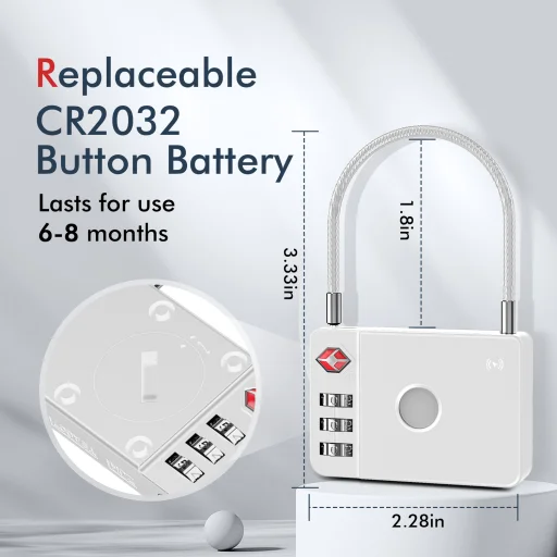 MiLi GPS Bluetooth MiLock Tracker HD-P16-L Apple poggyászzár fehér - 5