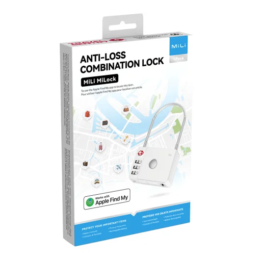 MiLi GPS Bluetooth MiLock Tracker HD-P16-L Apple poggyászzár fehér - 9