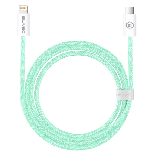 Blavec Cable Candy braided - Type C to Lightning - PD 20W 2,4A 2 metres (CCA-CL24GN20) green - 2
