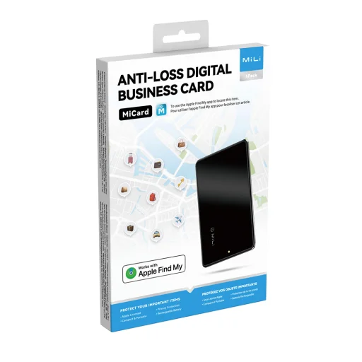 MiLi GPS Bluetooth MiCard Tracker HD-P16-C Apple fekete - 11