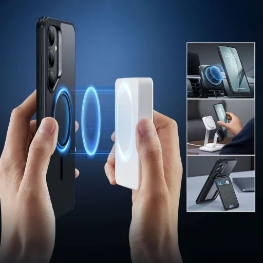 Esr Classic Hybrid Halolock Magsafe Galaxy S25+ Plus Frosted Black tok - 4