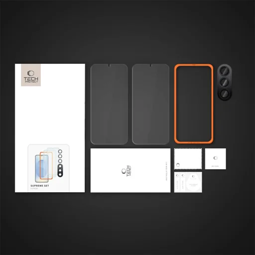 Tech-Protect Supreme szett 3-pack Galaxy S25+ Plus átlátszó üvegfólia - 6