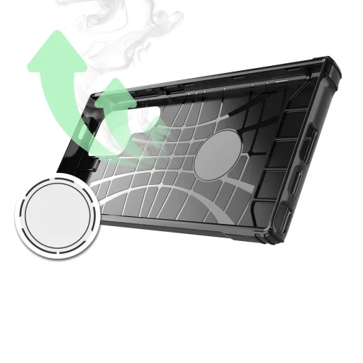 Hybrid Armor tok Samsung Galaxy S25 Ultra páncélozott hibrid tok - fekete - 6