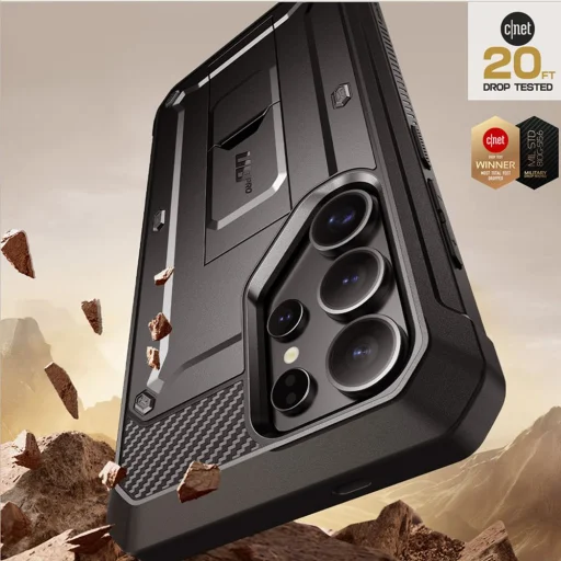  Galaxy S25 Ultra Fekete Supcase Unicorn Beetle Pro 2-set tok - 2