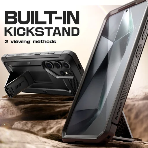  Galaxy S25 Ultra Fekete Supcase Unicorn Beetle Pro 2-set tok - 3