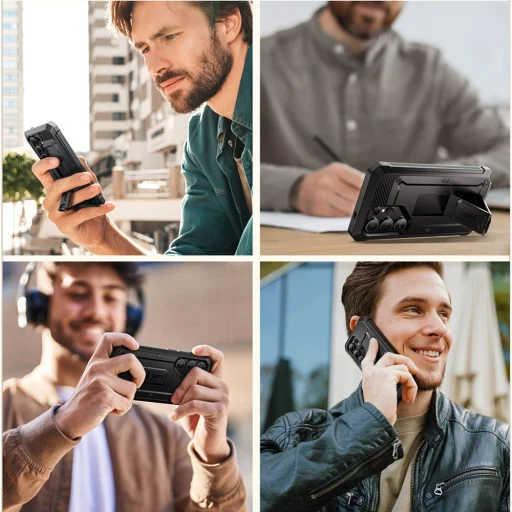  Galaxy S25 Ultra Fekete Supcase Unicorn Beetle Pro 2-set tok - 6