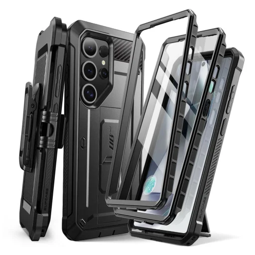  Galaxy S25 Ultra Fekete Supcase Unicorn Beetle Pro 2-set tok - 1
