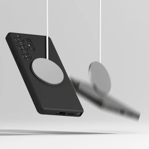 Samsung Galaxy S25 Ultra Ringke Szilikon Mágneses Magsafe Fekete tok - 6