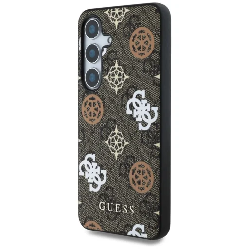 Guess 4G Printed Colored Peony Mintás MagSafe Samsung Galaxy S25 barna tok - 2