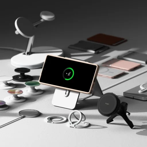 Ringke Silicone Magnetic Magsafe Galaxy S25 Ultra Pink Sand tok - 7