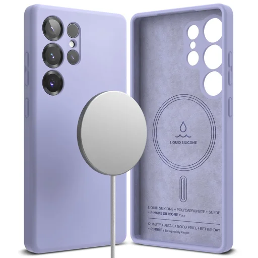 Ringke Szilikon Mágneses Magsafe Galaxy S25 Ultra Levendula tok - 2