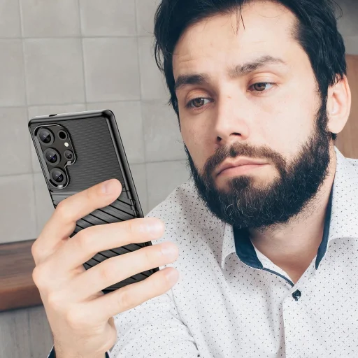 Samsung Galaxy S25 Ultra tok Thunder Case szilikon páncélozott - fekete - 7