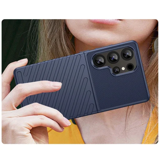 Thunder Case Samsung Galaxy S25 Ultra szilikon páncélozott tok - kék - 6