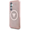 Guess 4G Glitter Triangle Buttons MagSafe tok Samsung Galaxy S25 rózsaszín thumbnail