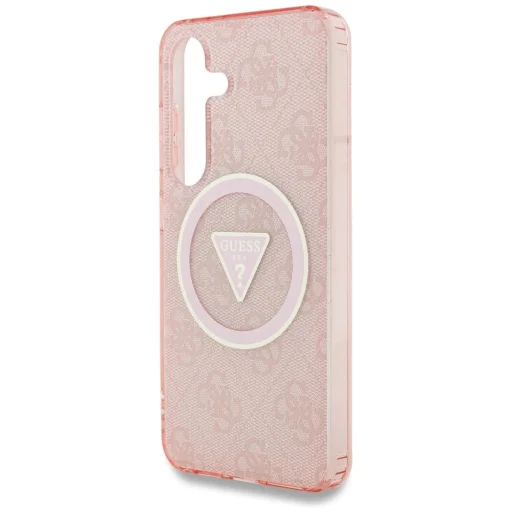 Guess 4G Glitter Triangle Buttons MagSafe tok Samsung Galaxy S25 rózsaszín - 6