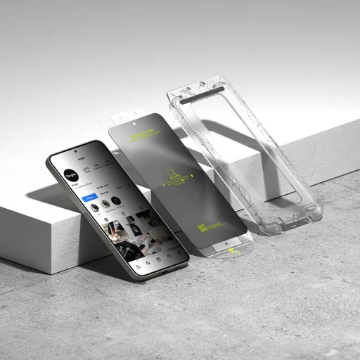 Ringke Easy Slide 2-pack Privacy üvegfólia Samsung Galaxy S25 Plus - 4