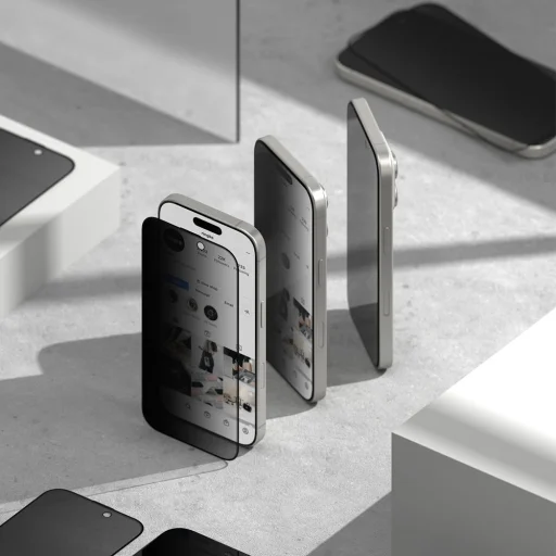 Ringke Easy Slide két darabos privát üvegfólia Samsung Galaxy S25 - 6