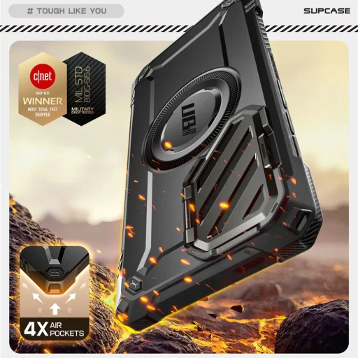  Galaxy S25 Ultra Fekete Supcase Ub Xt Mag Magsafe tok - 2