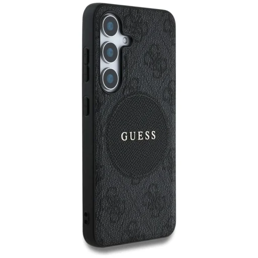 Guess 4G Round Patch Classic Logo MagSafe tok Samsung Galaxy S25 Plus-hoz fekete - 4