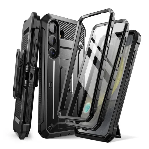  Galaxy S25+ Plus fekete Supcase Unicorn Beetle Pro 2-darabos tok - 1