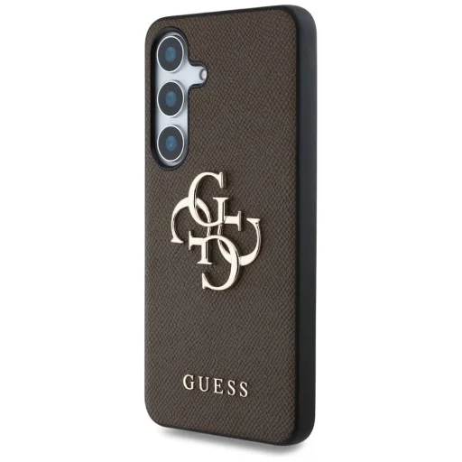 Guess Grained Big 4G Logo Small Classic Logo Samsung Galaxy S25 Plus barna tok - 2