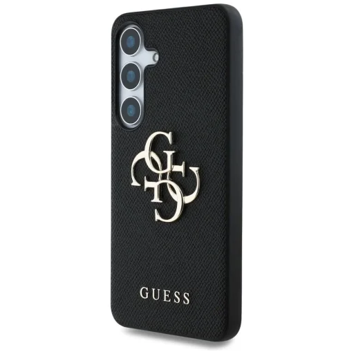 Guess Grained Big 4G Logo Small Classic Logo Samsung Galaxy S25 Plus tok fekete - 2